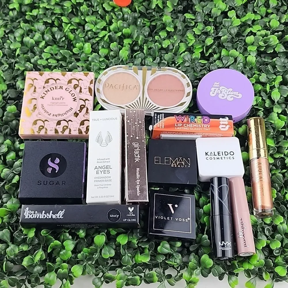 Makeup bundle lot 14 pieces wholesale blush bronzer lip gloss highlighter new